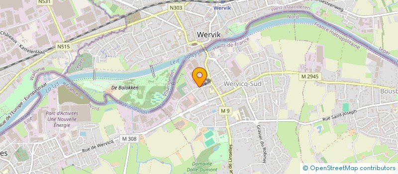 localisation de l'entreprise CENTRE FORMATION COUSIN FRERES à WERVICQ-SUD
