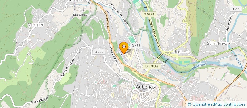 localisation de l'entreprise CENTRE FORMATION INSERTION AUBENAS à AUBENAS