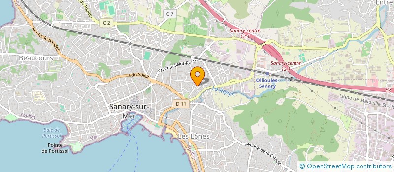 localisation de l'entreprise CENTRE FORMATION PREMIERS SECOURS DU VAR à SANARY-SUR-MER