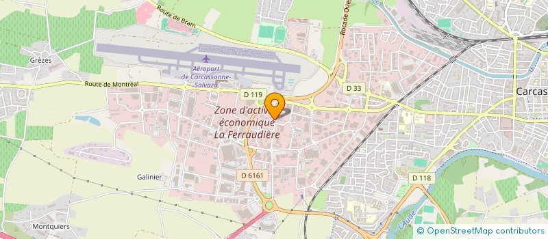 localisation de l'entreprise CENTRE FORMATION PROFESSIONNELLE DU MIDI  CARCASSONNE