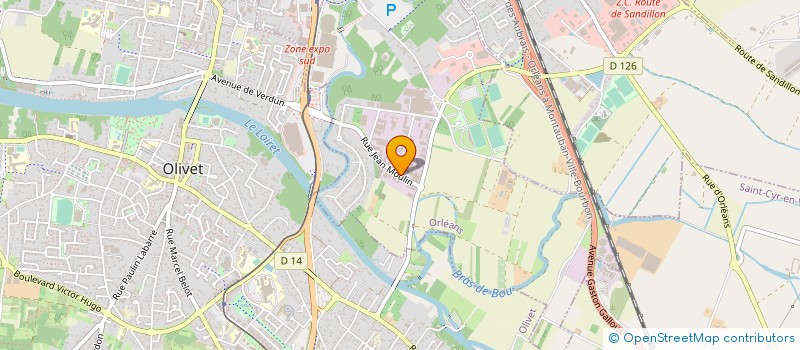 localisation de l'entreprise CENTRE FORMATION PROFESSIONNELLE SPORT à ORLEANS