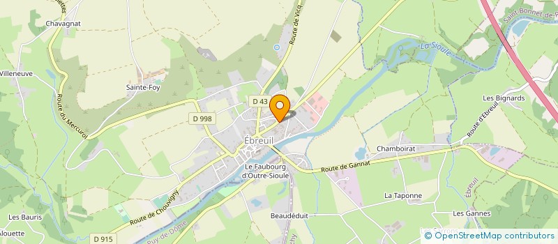 localisation de l'entreprise CENTRE FRANCE TRANSPORTS SERVICES à EBREUIL