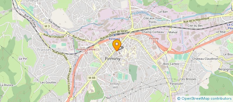 localisation de l'entreprise CENTRE FRUITS 2000 à FIRMINY