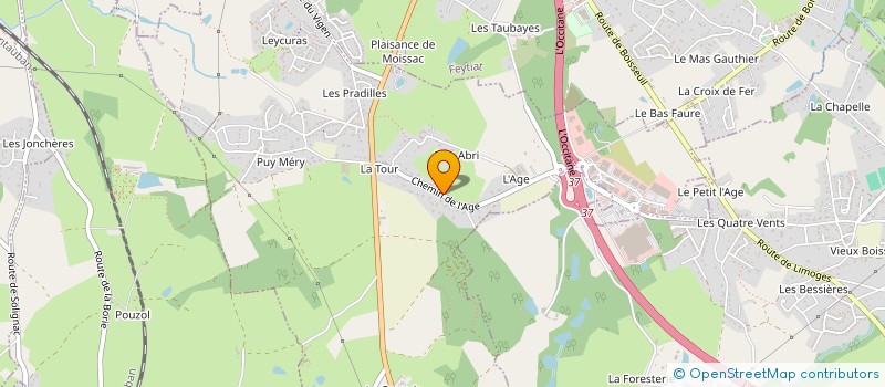 localisation de l'entreprise CENTRE FUNERAIRE DU LIMOUSIN  LE VIGEN