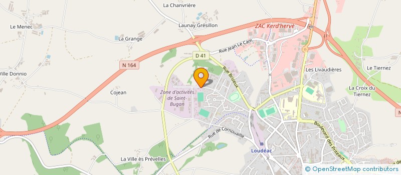 localisation de l'entreprise CENTRE GESTION COMMER ARTISAN LOUDEAC à LOUDEAC