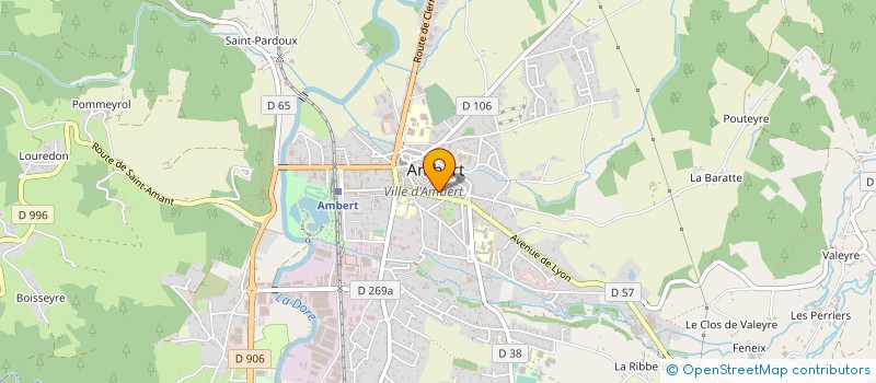 localisation de l'entreprise CENTRE GESTION COMPTA LIVRA FO à AMBERT