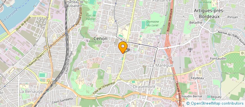 localisation de l'entreprise CENTRE GIRONDIN DE L'HABITAT à CENON