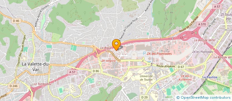 localisation de l'entreprise CENTRE HERMES à LA VALETTE-DU-VAR