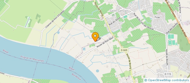 localisation de l'entreprise CENTRE HIPPIQUE DU BOIS VIEUX ST GERVAIS  SAINT-GERVAIS