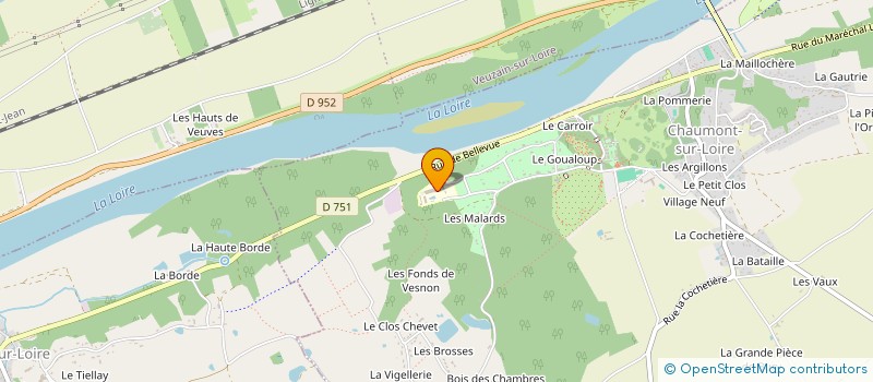 localisation de l'entreprise CENTRE HIPPOCRENE LES FRILEUSES  CHAUMONT-SUR-LOIRE