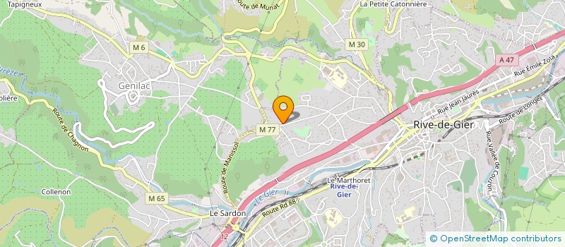 localisation de l'entreprise CENTRE HOLISTIQUE  RIVE-DE-GIER