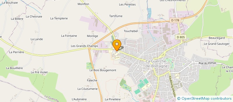 localisation de l'entreprise CENTRE HOSPITALIER à LA GUERCHE-DE-BRETAGNE