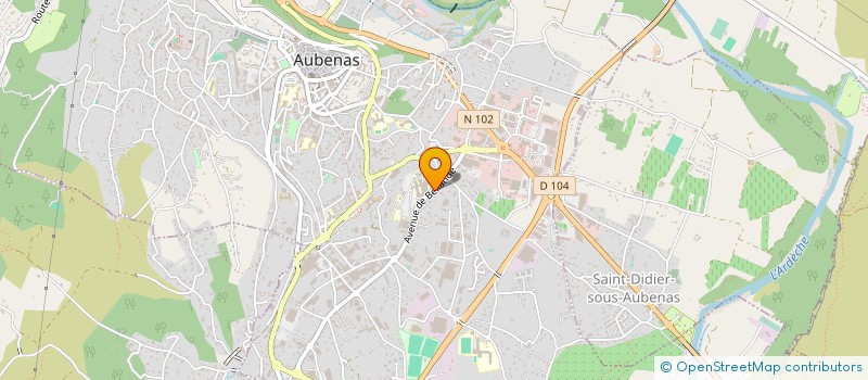 localisation de l'entreprise CENTRE HOSPITALIER ARDECHE MERIDIONALE à AUBENAS