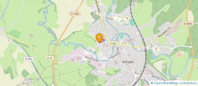localisation de l'entreprise CENTRE HOSPITALIER D'HIRSON - CHARLES BRISSET  HIRSON