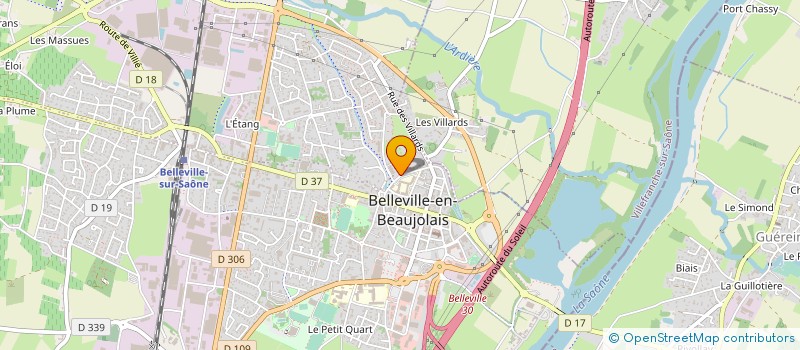 localisation de l'entreprise CENTRE HOSPITALIER DE BEAUJEU-BELLEVILLE  BELLEVILLE-EN-BEAUJOLAIS