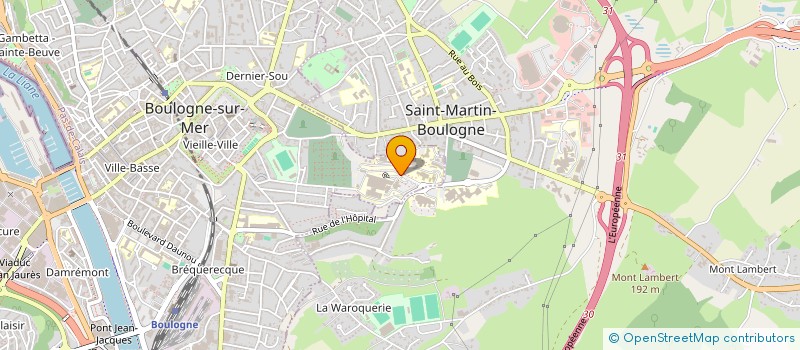 localisation de l'entreprise CENTRE HOSPITALIER DE BOULOGNE SUR MER à BOULOGNE SUR MER