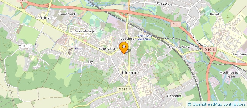 localisation de l'entreprise CENTRE HOSPITALIER DE CLERMONT à CLERMONT