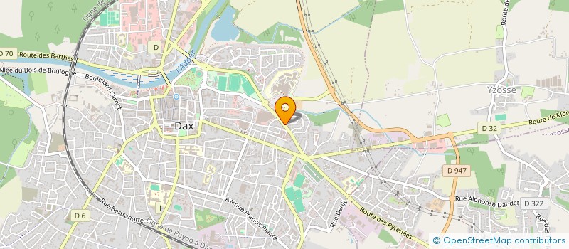 localisation de l'entreprise CENTRE HOSPITALIER DE DAX -COTE D'ARGENT  DAX