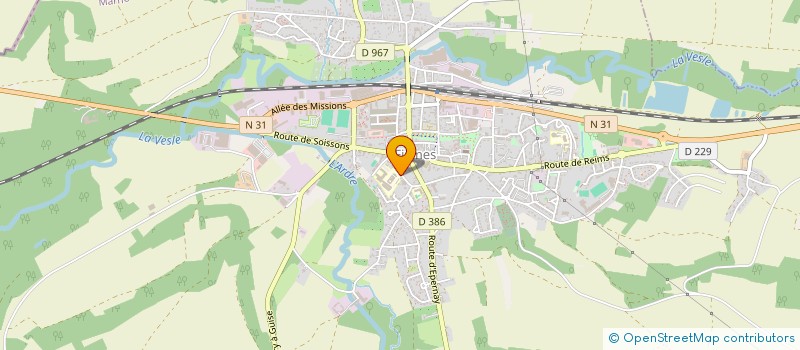 localisation de l'entreprise CENTRE HOSPITALIER DE FISMES  FISMES