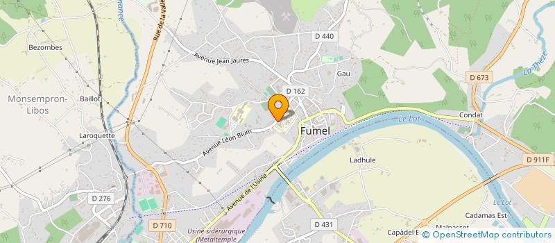 localisation de l'entreprise CENTRE HOSPITALIER DE FUMEL ELISABETH DESARNAUTS  FUMEL