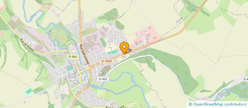 localisation de l'entreprise CENTRE HOSPITALIER DE GUISE  GUISE