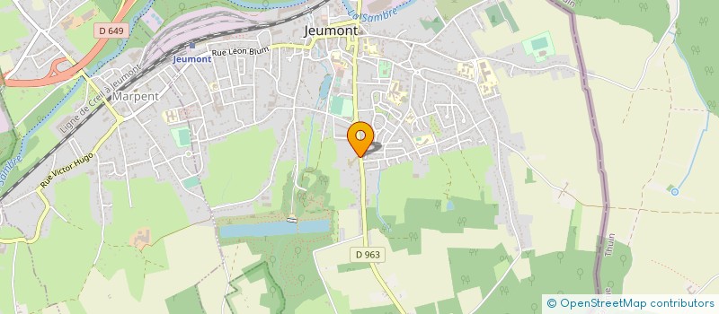 localisation de l'entreprise CENTRE HOSPITALIER DE JEUMONT à JEUMONT