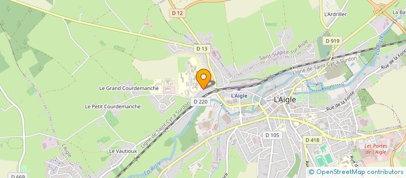 localisation de l'entreprise CENTRE HOSPITALIER DE L'AIGLE à L'AIGLE