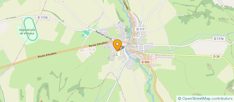 localisation de l'entreprise CENTRE HOSPITALIER DE LA HAUTE COTE-D'OR à VITTEAUX