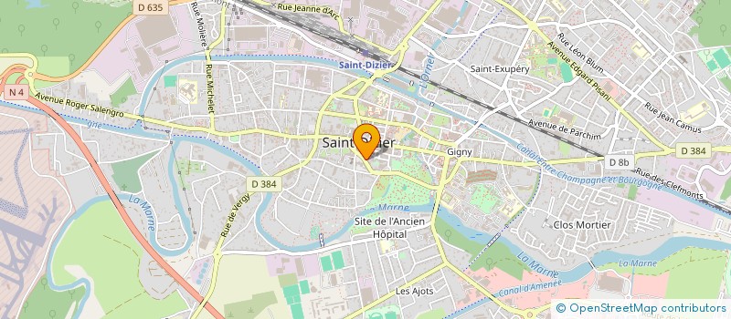 localisation de l'entreprise CENTRE HOSPITALIER DE LA HAUTE-MARNE à SAINT-DIZIER