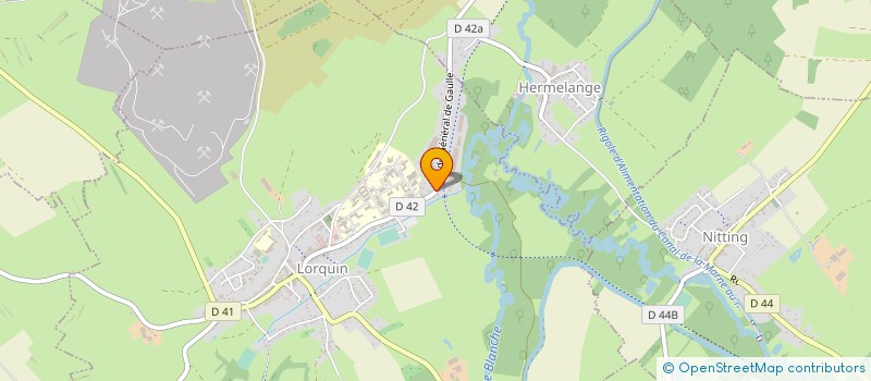 localisation de l'entreprise CENTRE HOSPITALIER DE LORQUIN  LORQUIN