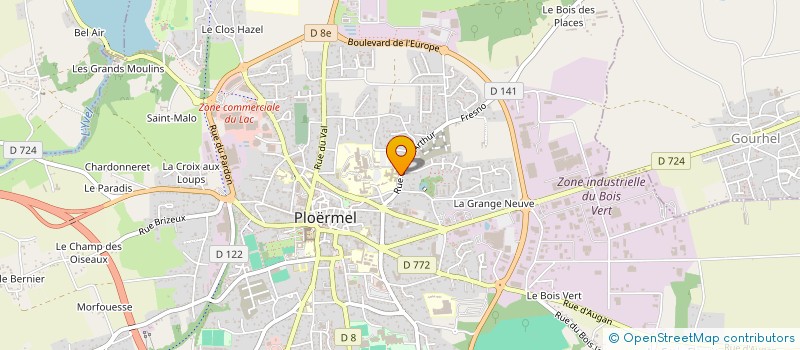 localisation de l'entreprise CENTRE HOSPITALIER DE PLOERMEL à PLOERMEL