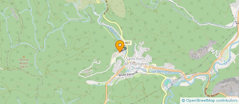 localisation de l'entreprise CENTRE HOSPITALIER DE SAINT PONS DE THOMIERES  SAINT-PONS-DE-THOMIERES