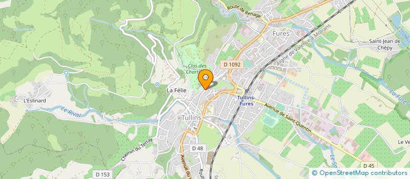 localisation de l'entreprise CENTRE HOSPITALIER DE TULLINS SITE PERRET à TULLINS