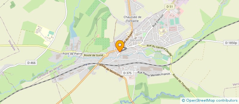 localisation de l'entreprise CENTRE HOSPITALIER DE VERVINS  VERVINS