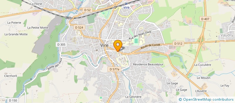 localisation de l'entreprise CENTRE HOSPITALIER DE VIRE  VIRE-NORMANDIE