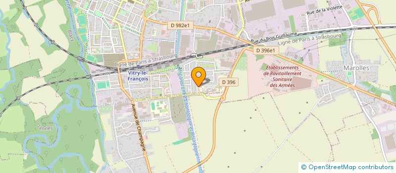 localisation de l'entreprise CENTRE HOSPITALIER DE VITRY LE FRANCOIS  VITRY-LE-FRANCOIS