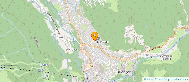 localisation de l'entreprise CENTRE HOSPITALIER DES ESCARTONS  BRIANCON