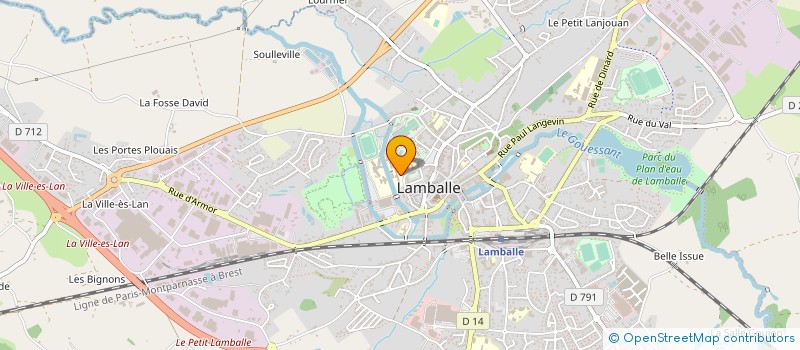 localisation de l'entreprise CENTRE HOSPITALIER DU PENTHIEVRE ET DU POUDOUVRE  LAMBALLE-ARMOR