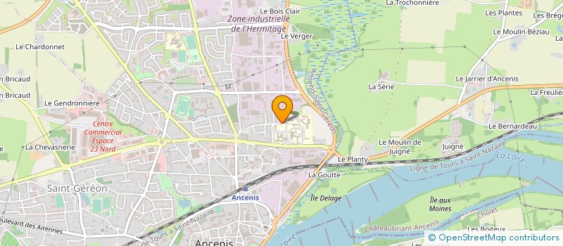 localisation de l'entreprise CENTRE HOSPITALIER ERDRE ET LOIRE à ANCENIS-SAINT-GEREON