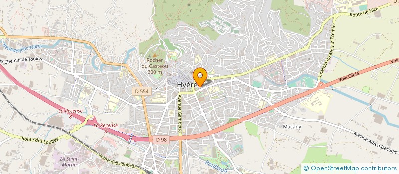 localisation de l'entreprise CENTRE HOSPITALIER GENERAL DE HYERES à HYERES