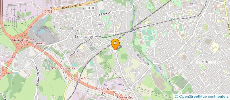 localisation de l'entreprise CENTRE HOSPITALIER GEORGES DAUMEZON à BOUGUENAIS