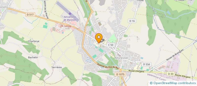 localisation de l'entreprise CENTRE HOSPITALIER INTERCOMMUNAL DE MORESTEL  MORESTEL