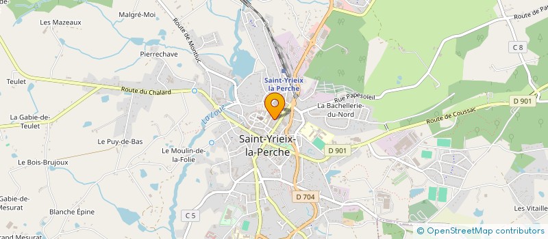 localisation de l'entreprise CENTRE HOSPITALIER JACQUES BOUTARD  SAINT-YRIEIX-LA-PERCHE