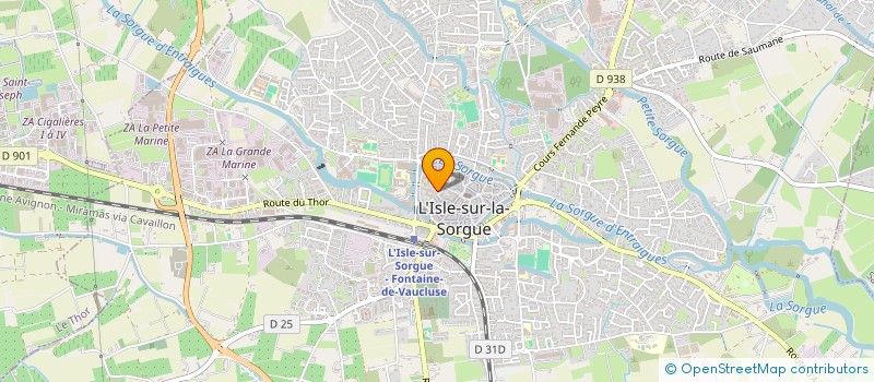 localisation de l'entreprise CENTRE HOSPITALIER L'ISLE SUR LA SORGUE à L'ISLE-SUR-LA-SORGUE