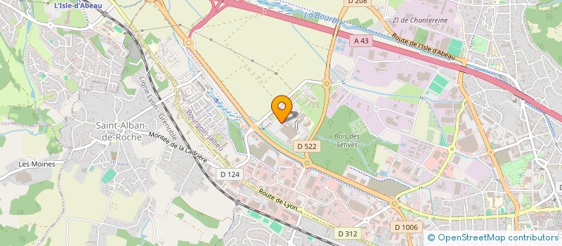 localisation de l'entreprise CENTRE HOSPITALIER PIERRE OUDOT  BOURGOIN-JALLIEU