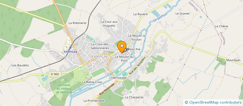 localisation de l'entreprise CENTRE HOSPITALIER SAINT CHARLES à VALENCAY