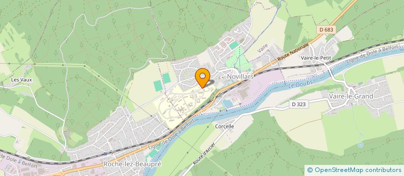 localisation de l'entreprise CENTRE HOSPITALIER SPECIALISE  NOVILLARS