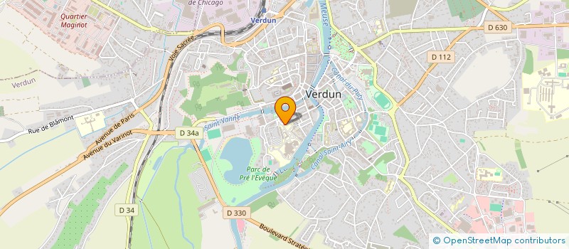 localisation de l'entreprise CENTRE HOSPITALIER VERDUN SAINT MIHIEL à VERDUN