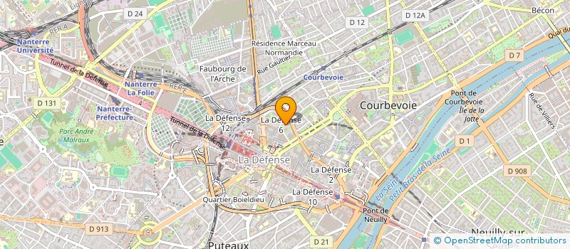 localisation de l'entreprise CENTRE IMMO PROMOTION  COURBEVOIE