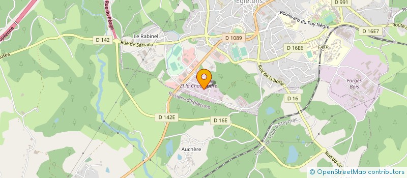 localisation de l'entreprise CENTRE INDUSTRIEL MATERIEL ENTREPRISE à EGLETONS